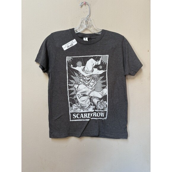 DC Comics Scarecrow Graphic T-Shirt Kids Size M Gray Tee Batman Villain  NWT - Picture 1 of 4